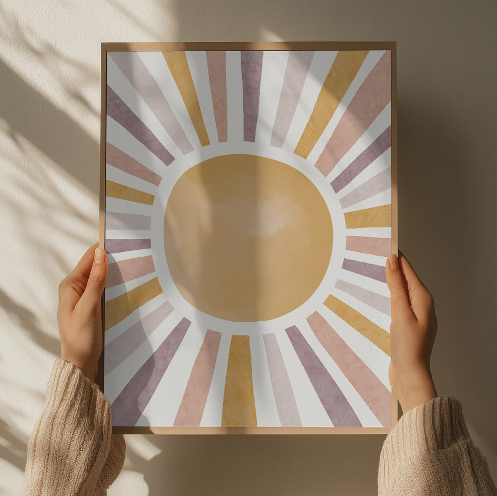 Watercolor Sun Art Print
