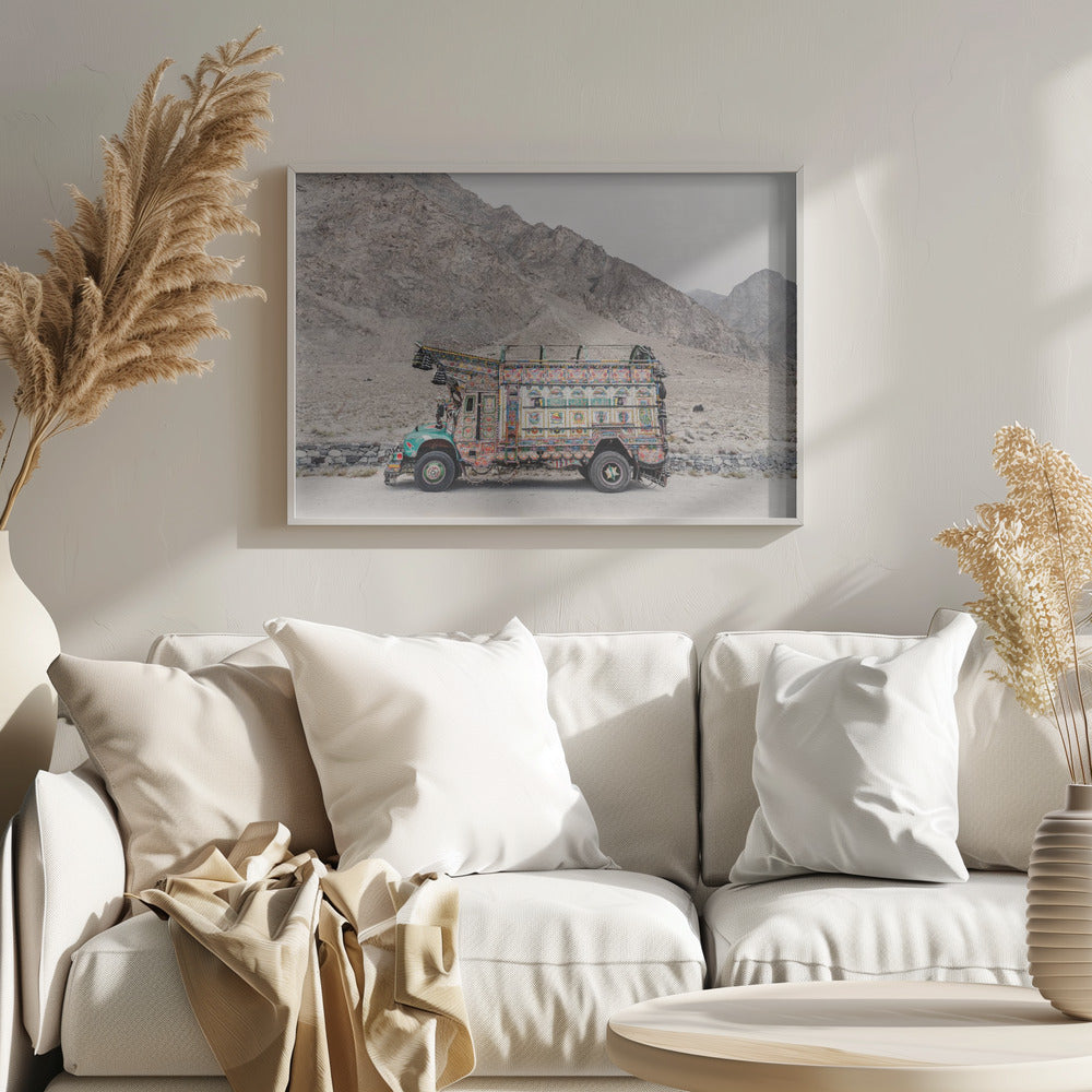 Art truck in Pakistan Art Print