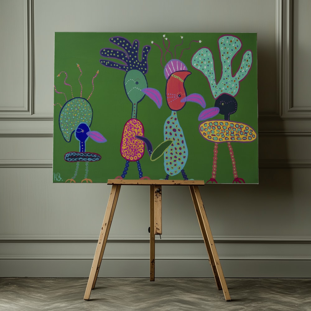 Colorful Whimsical Birds