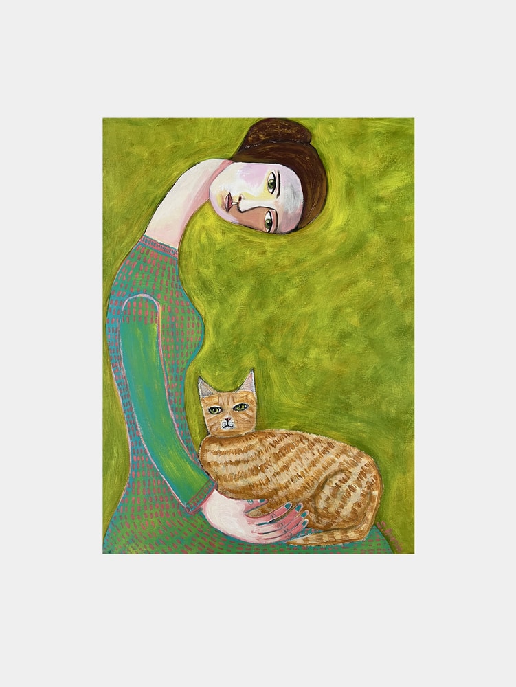 Woman Holding Cat II