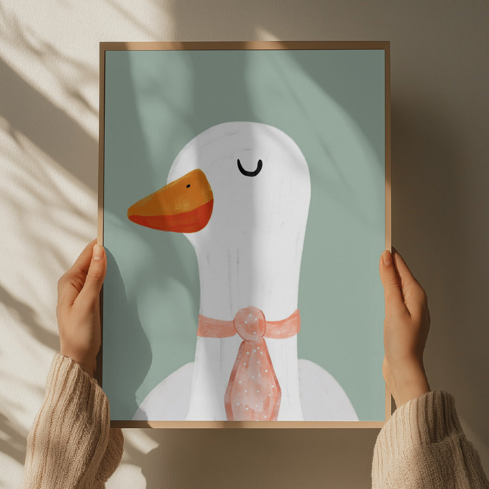 Goose in a Tie Art Print