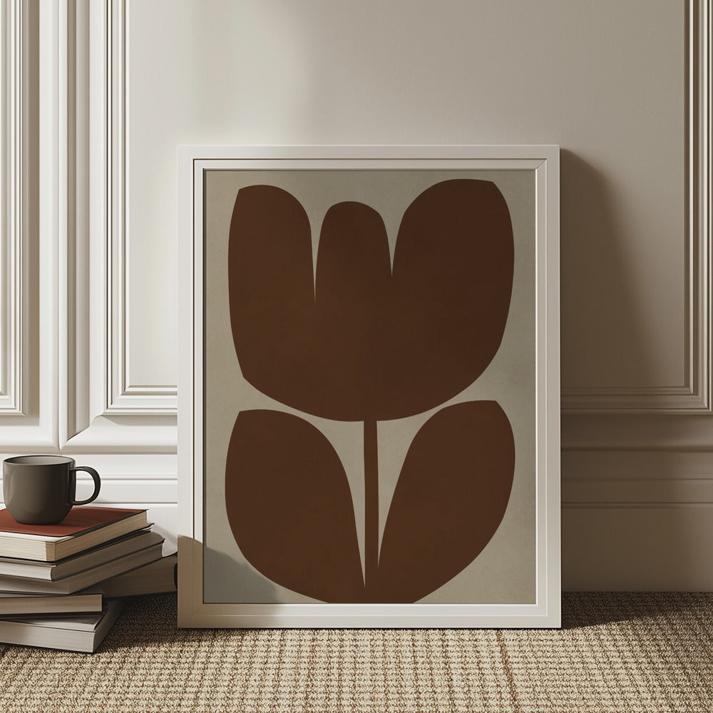 Bold Tulip Silhouette Art Print