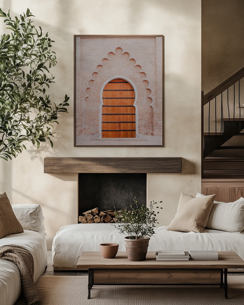 Arabian door in Marrakesh in Morocco Art Print