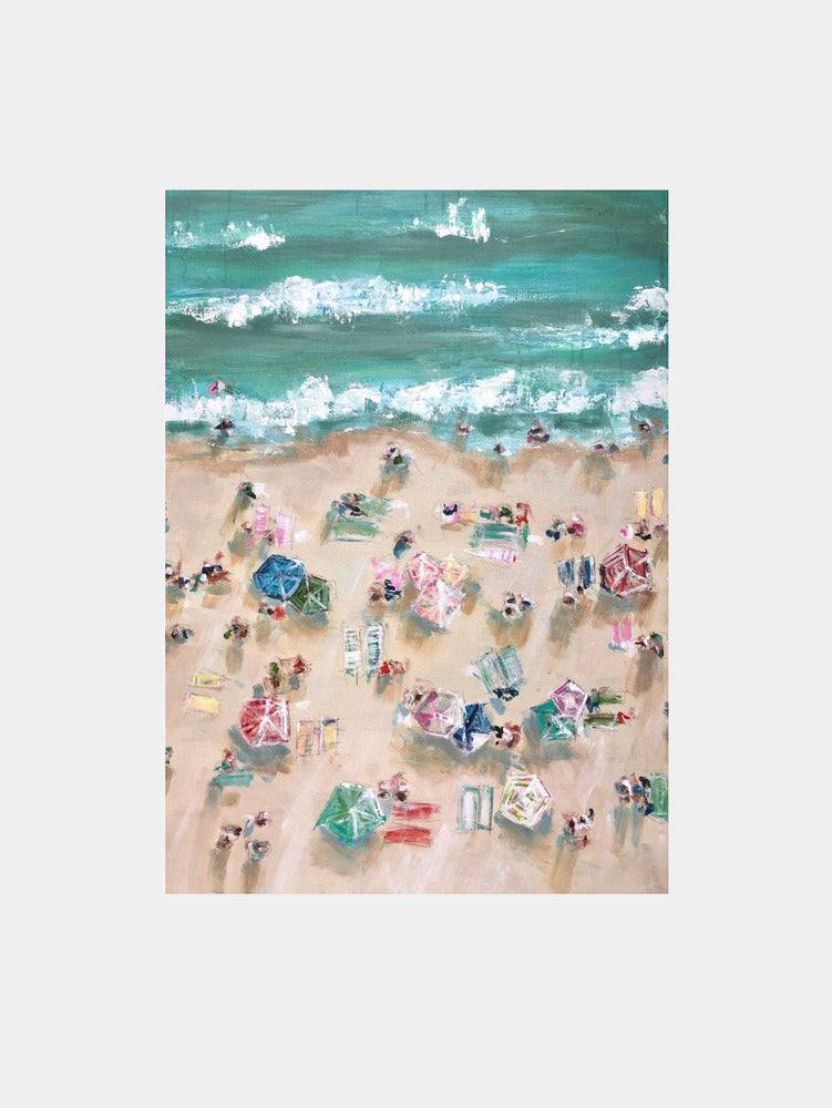 Vibrant Beach Umbrellas