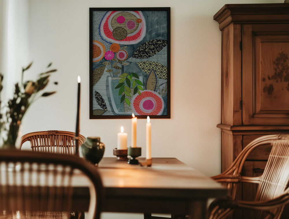 Collage Bloom Art Print