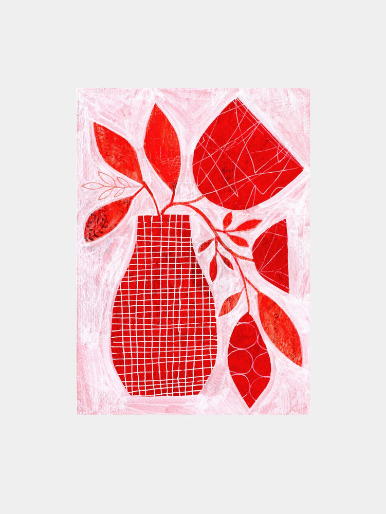 Abstract Red Botanicals