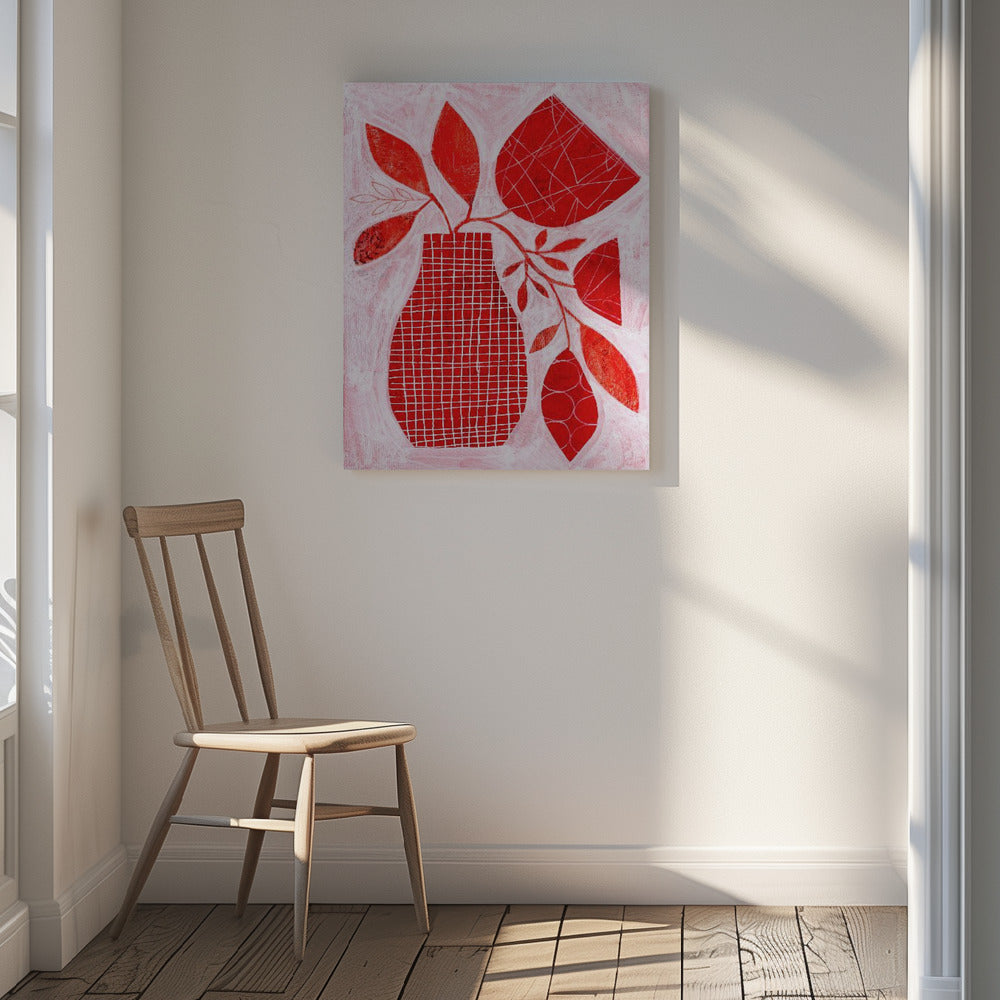 Abstract Red Botanicals