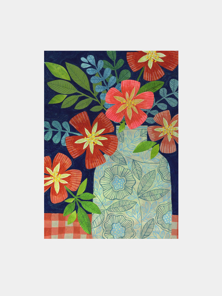 Red Flower Still Life Art Print