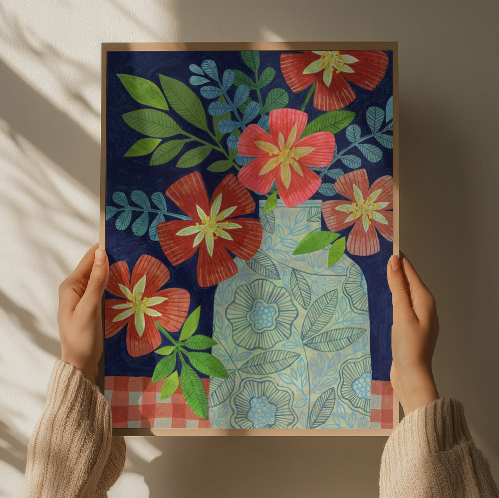 Red Flower Still Life Art Print