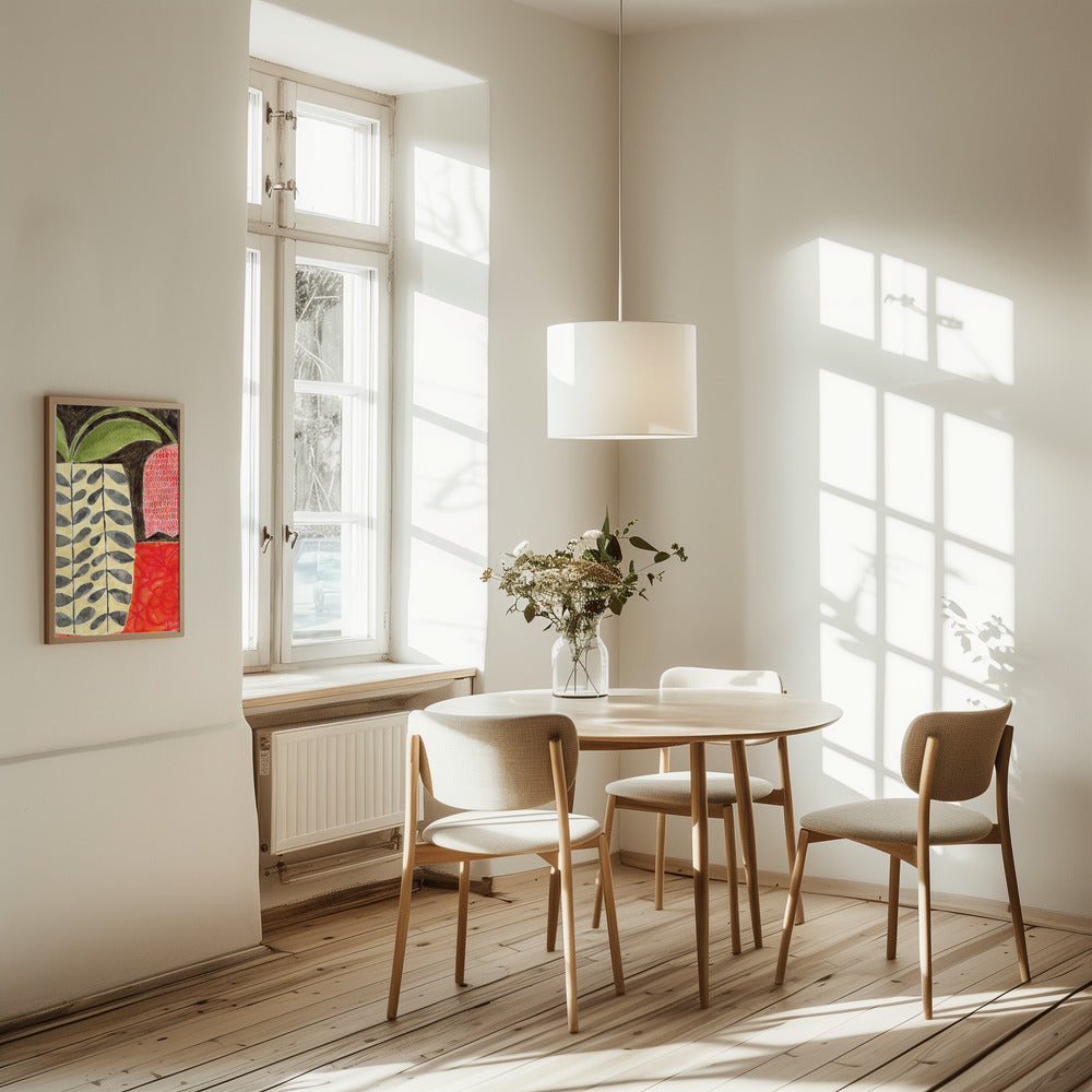 Red Tulip In A Modern Vase Art Print