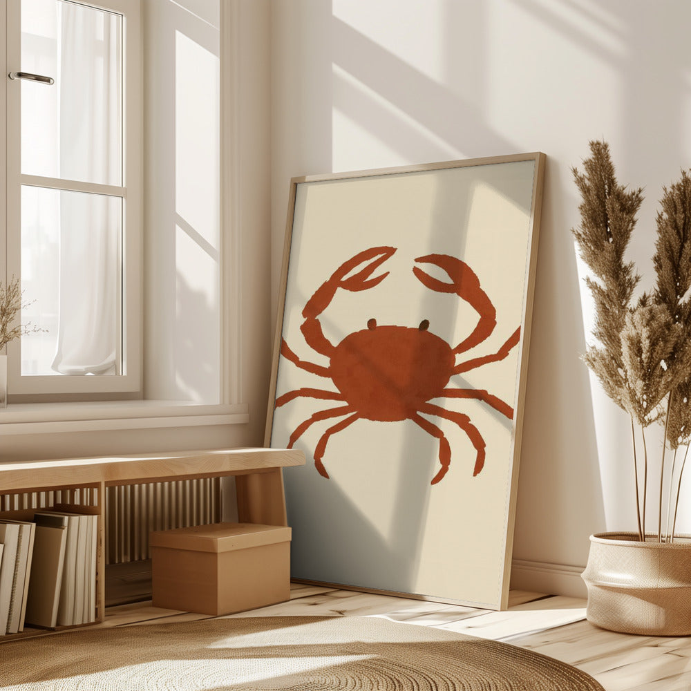 Crimson Shoreline Art Print