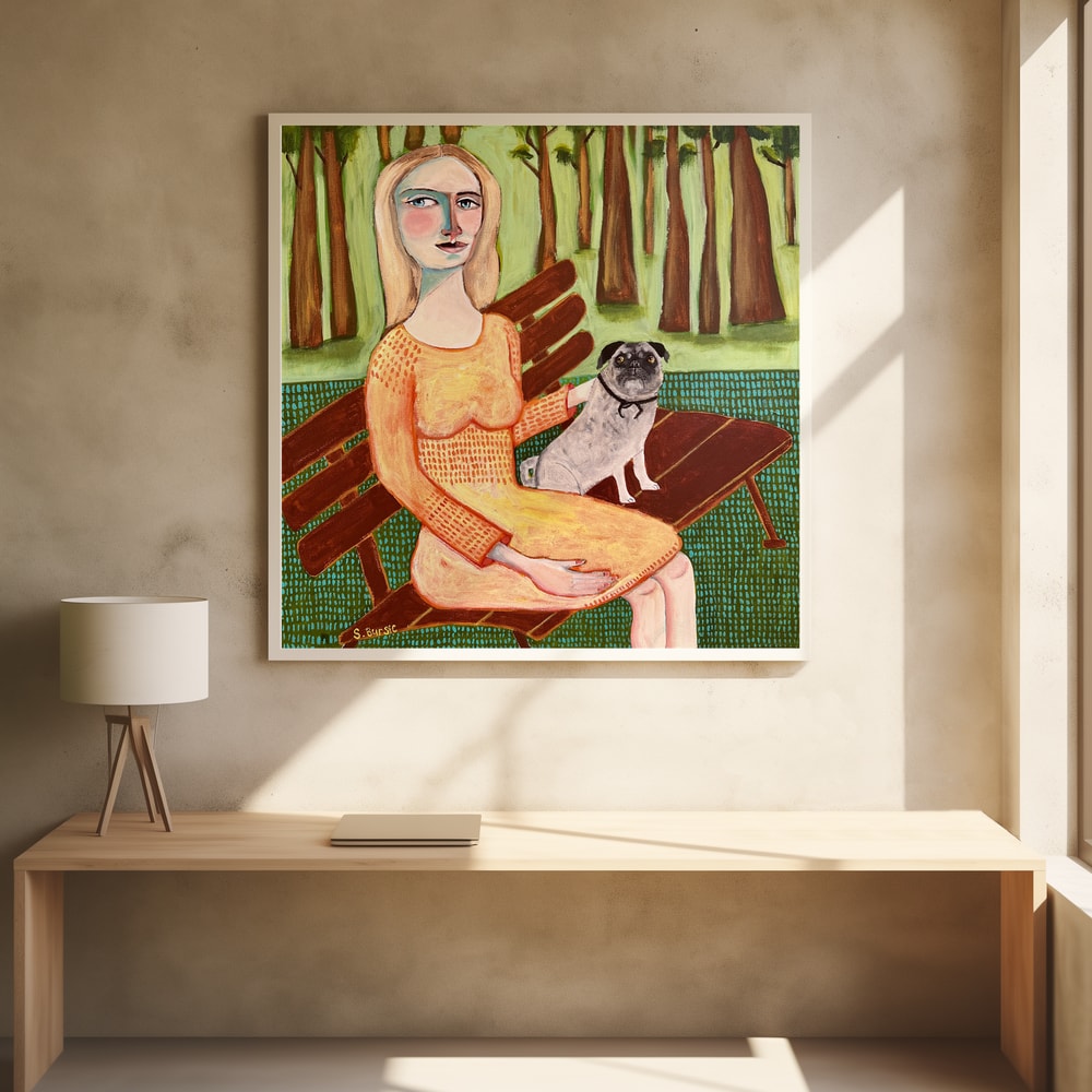 Woman With Pug