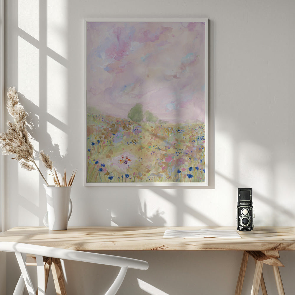 Pastel Meadow Bliss Art Print