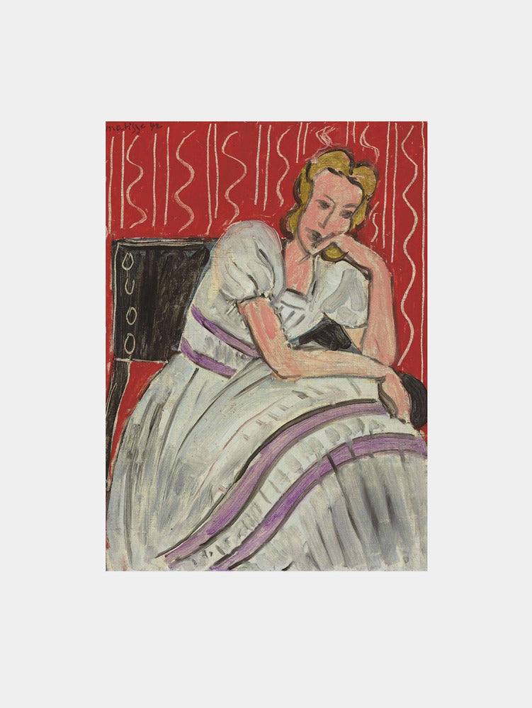 Matisse:  "Jeune Femme Assise En Robe Grise" Art Print