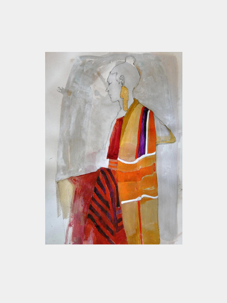 Woman in Red Art Print