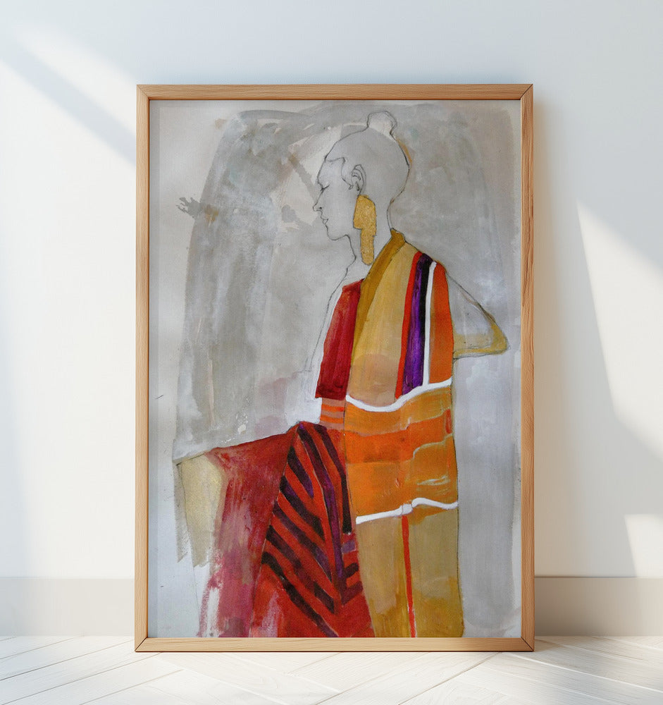 Woman in Red Art Print