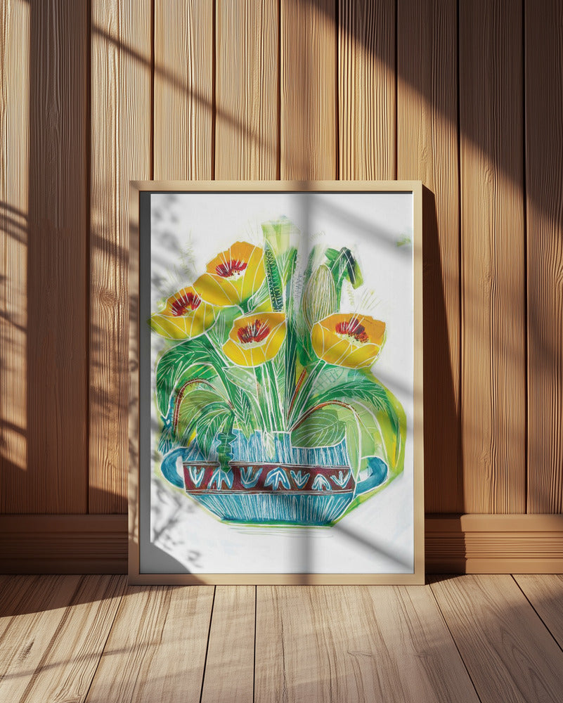 Golden Poppies Art Print
