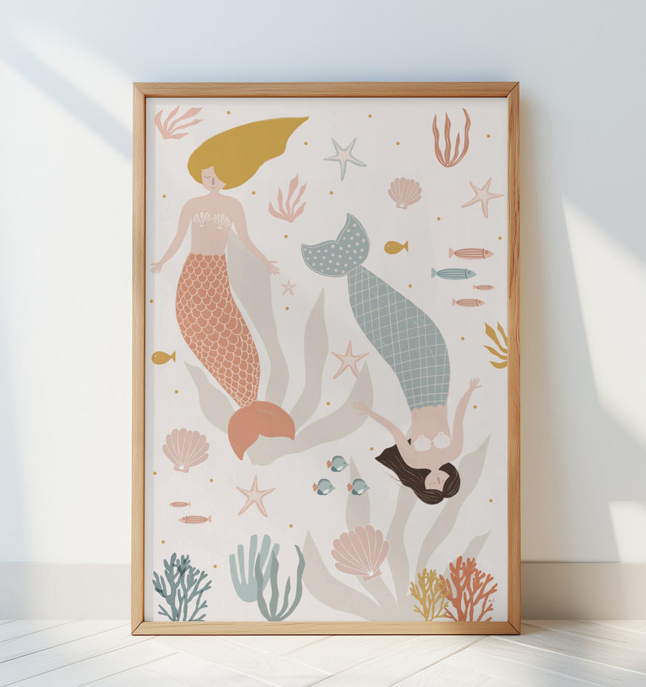 Playful Ocean Mermaids