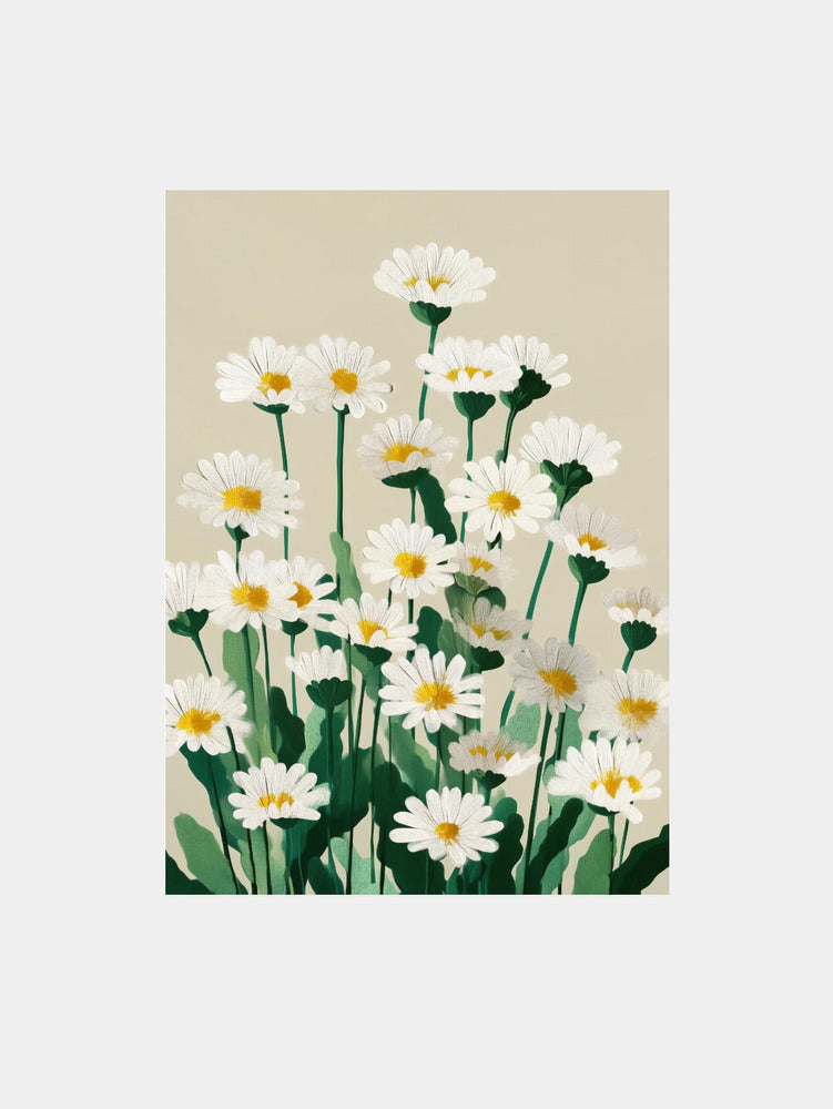 Daisy Meadow Morning Art Print