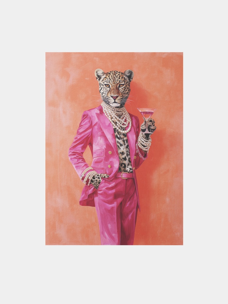 Leopard Pink Suit Martini