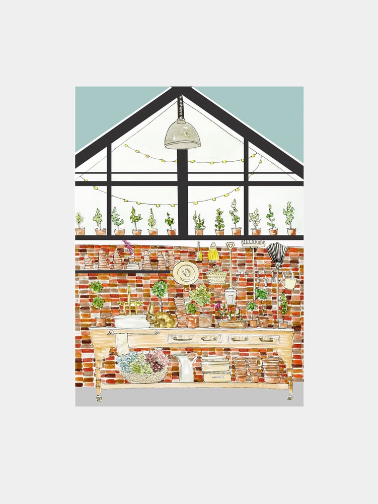 Rustic Potting Shed Bunny