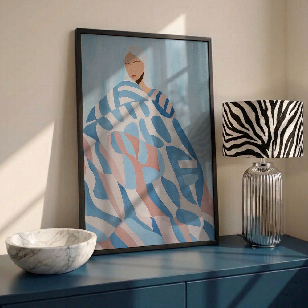 Serene Patterned Woman