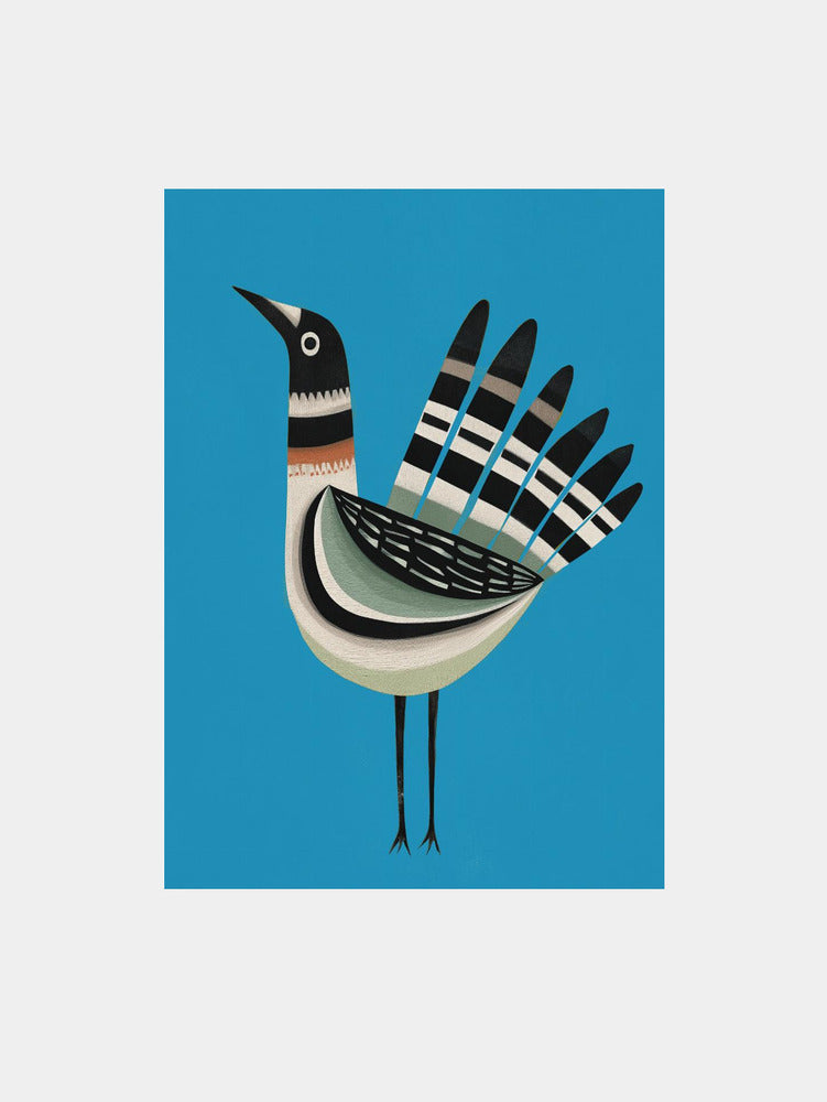 Abstract Striped Bird