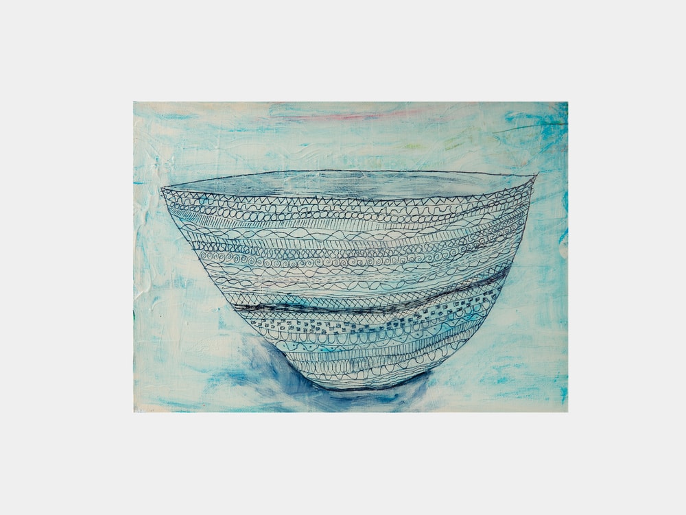 Doodle Blue Bowl
