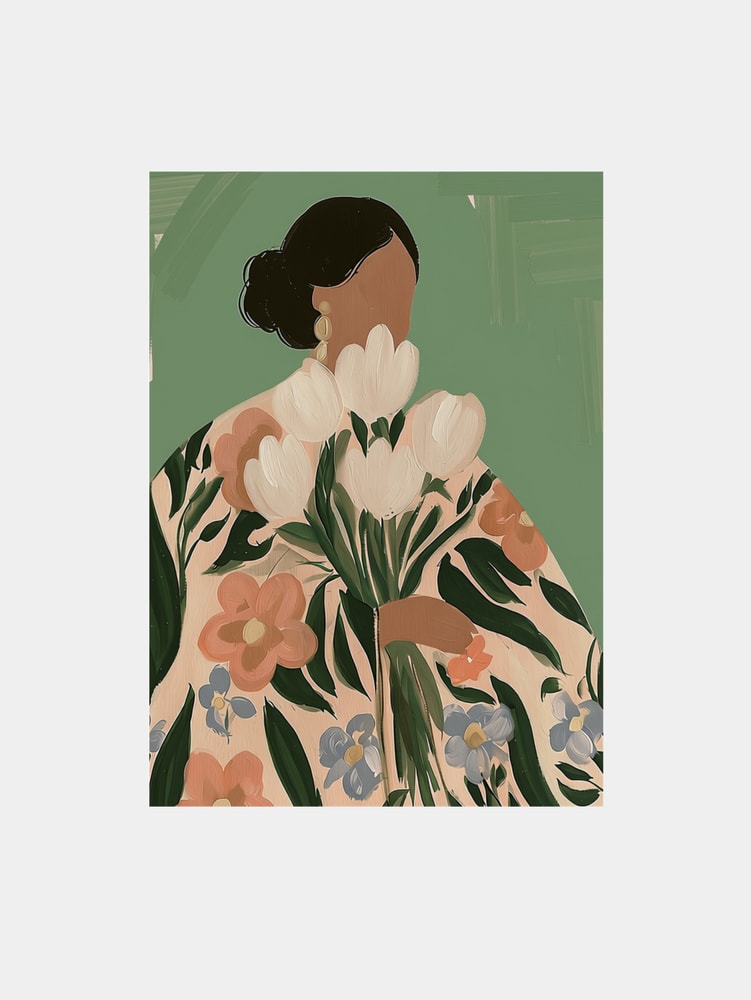 Woman with Tulips