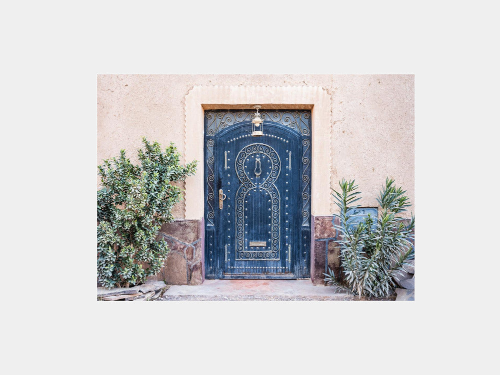 Ornate Moroccan Blue Door