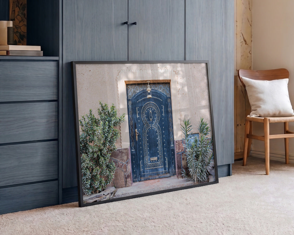 Ornate Moroccan Blue Door