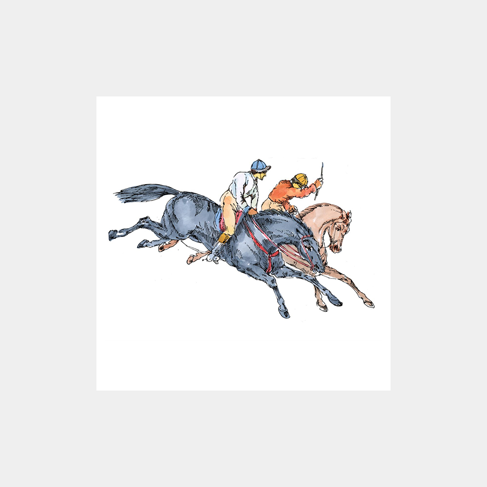 Equestrian Apollo and Tiger Art Print