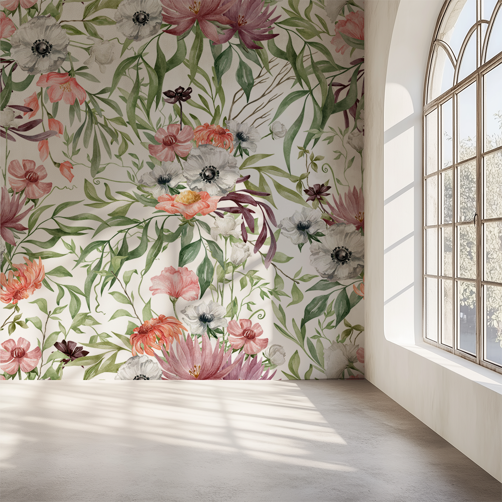 Secret Garden Wallpaper Purple and Pink Mix Wallpaper