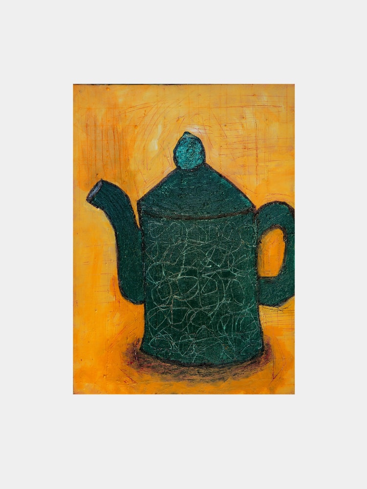 Textured Green Teapot