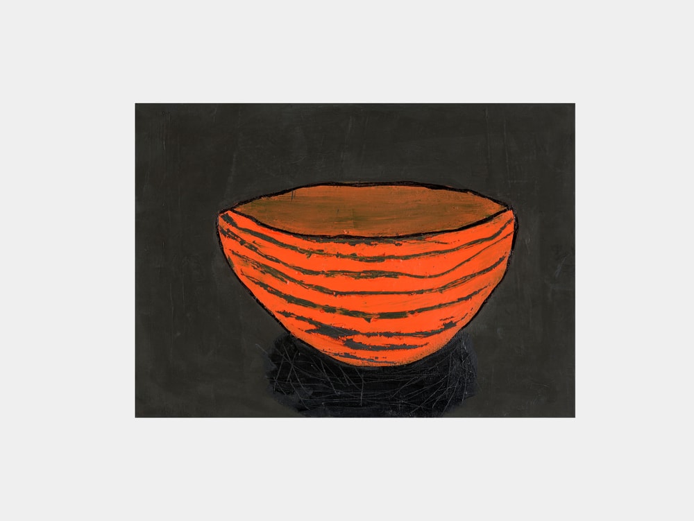 Orange Striped Bowl