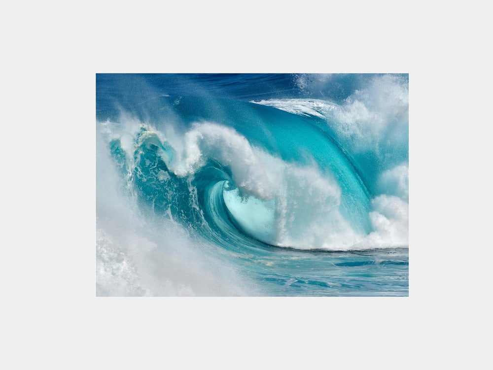 When the ocean turns into blue fire Art Print