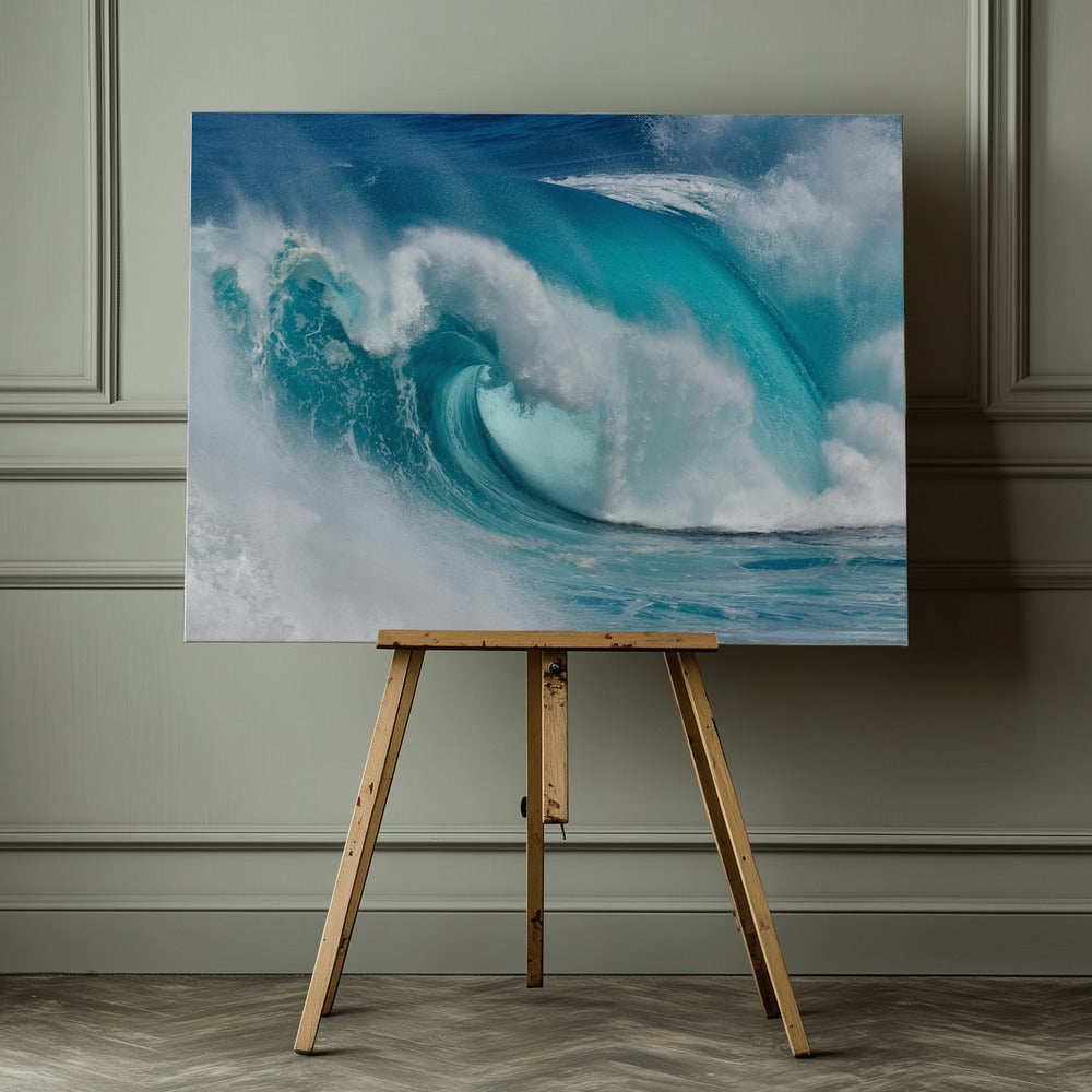 Crashing Turquoise Wave