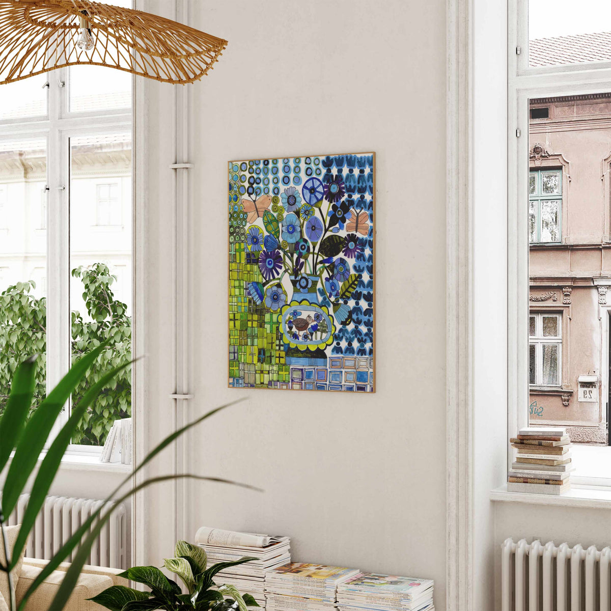 Butterflies in Blue and Green
