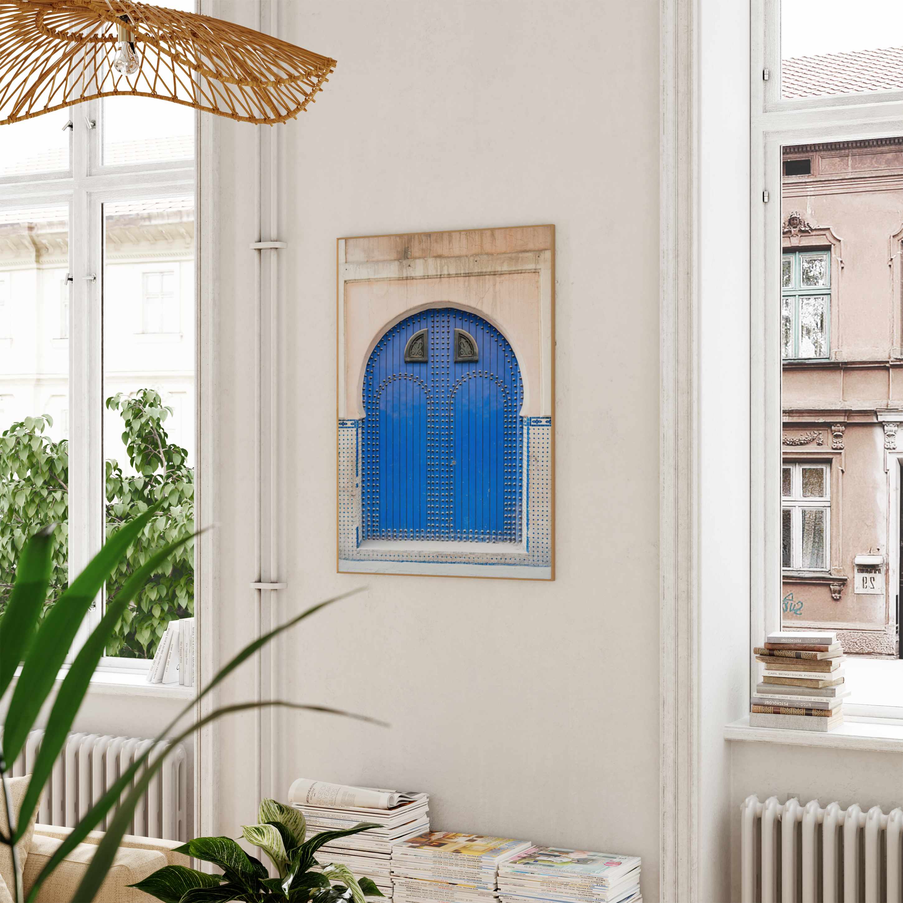 Vibrant Moroccan Blue Door