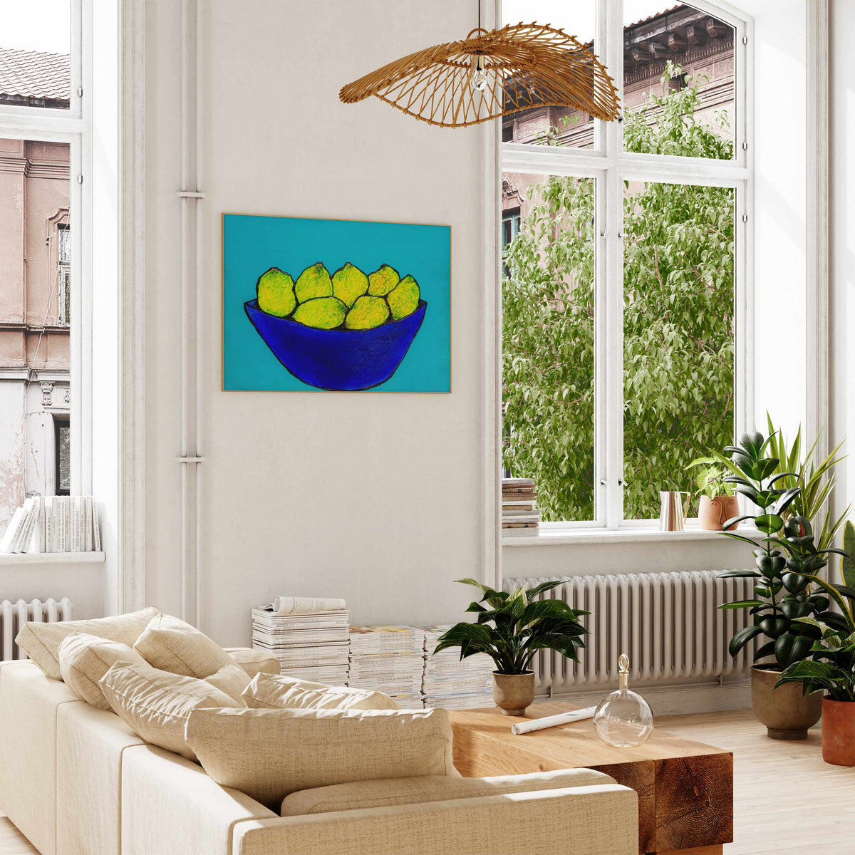 Bright Limes Blue Bowl