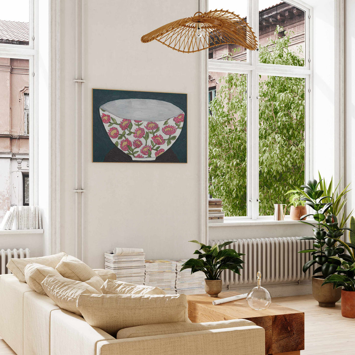 Painted Floral Bowl