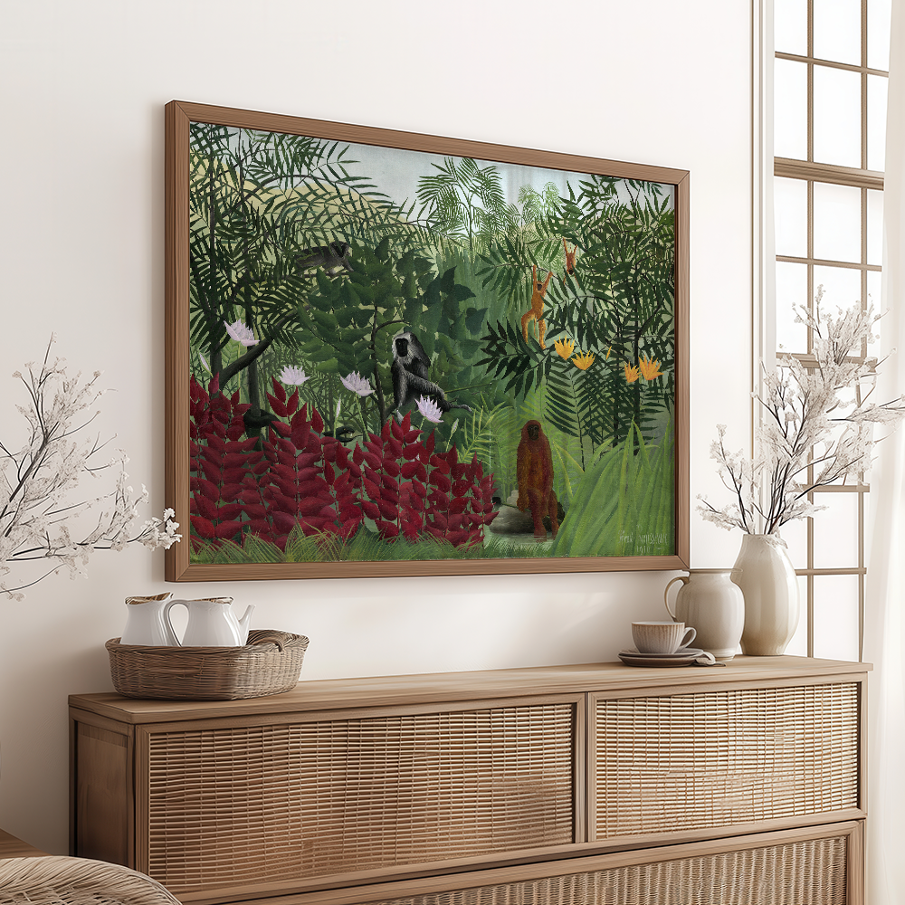 Henri Rousseau "Tropical Forest with Monkeys "  Art Print