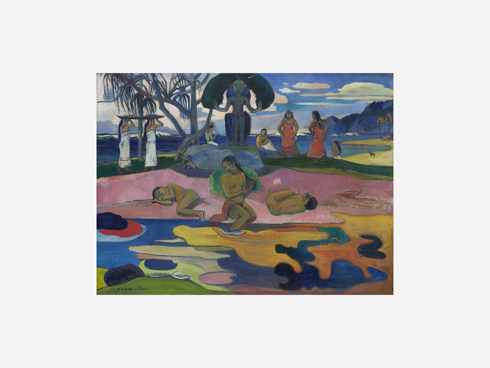 Paul Gauguin: "Mahana no atua (Day of the God) (1894)" Art Print