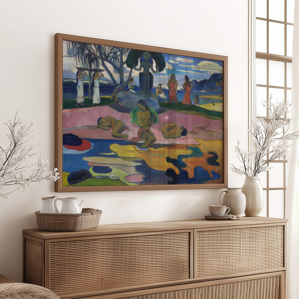 Paul Gauguin: "Mahana no atua (Day of the God) (1894)" Art Print