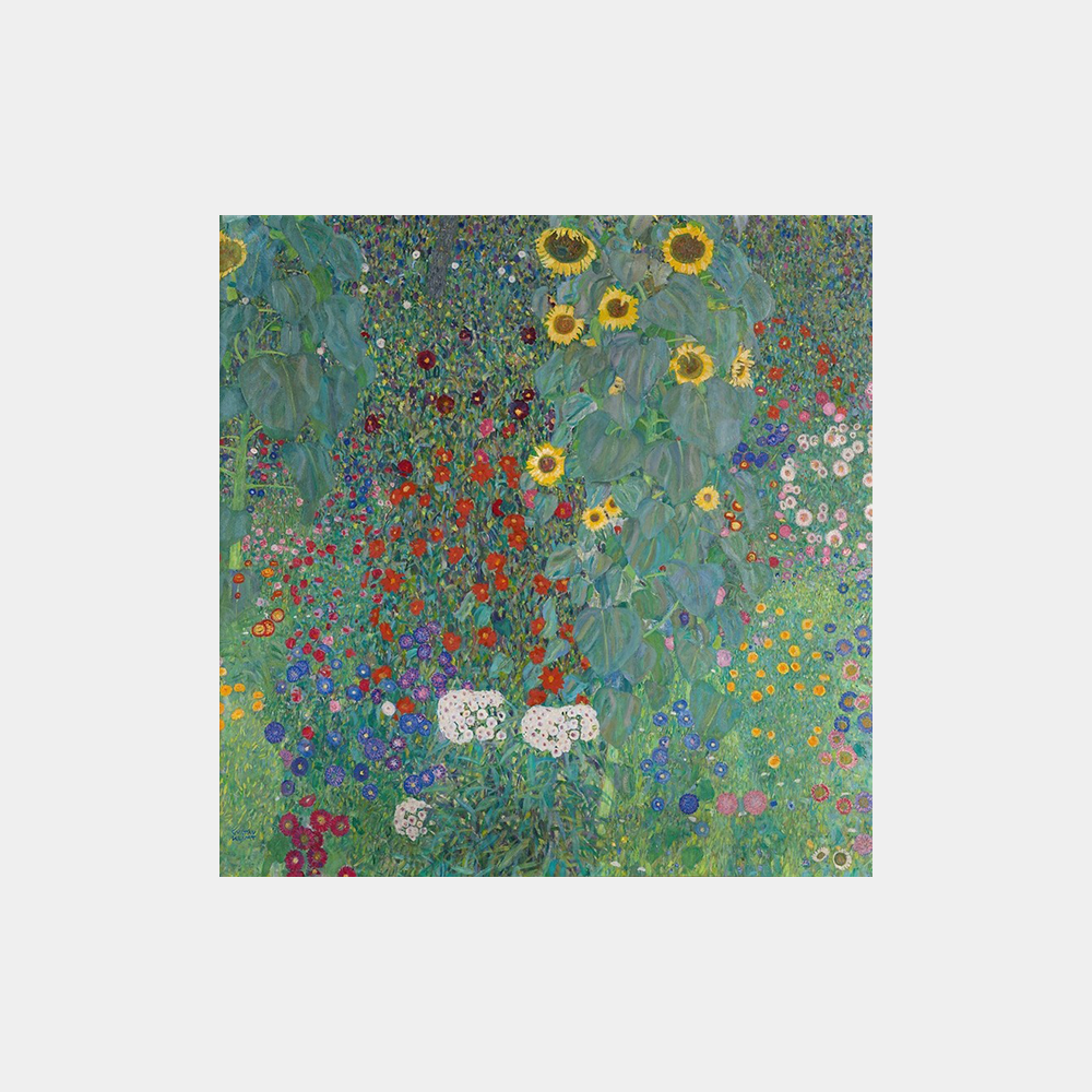 Gustav Klimt: "Cottage garden with sunflowers (1907)" Art Print