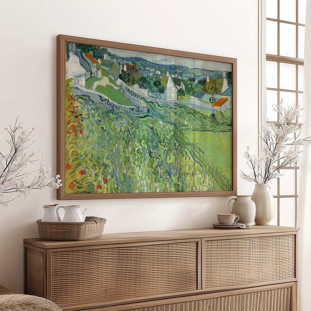 Van Gogh "Vineyards at Auvers (1890)" Art Print