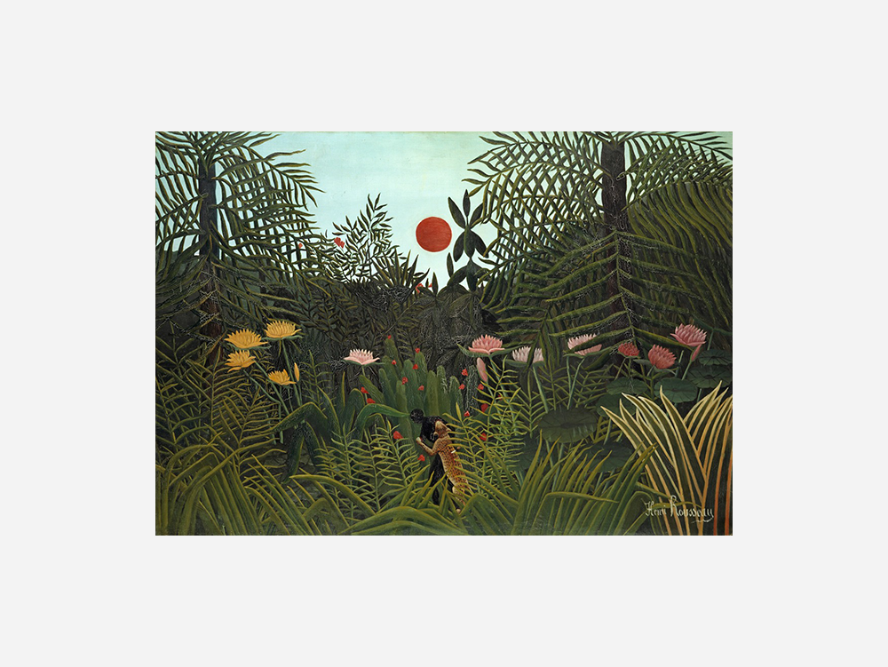 Henri Rousseau "Jungle with the Sun" Art Print