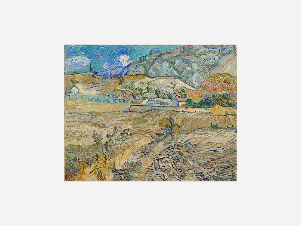 Van Gogh "Landscape at Saint-Rémy (Enclosed Field with Peasant) (1889)" Art Print