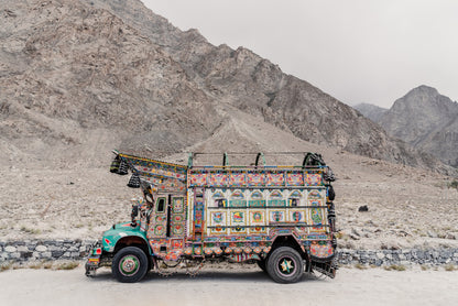 Art truck in Pakistan Art Print