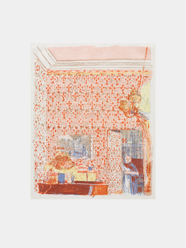 Édouard Vuillard "Interior with Pink Wallpaper I (1899)" Art Print